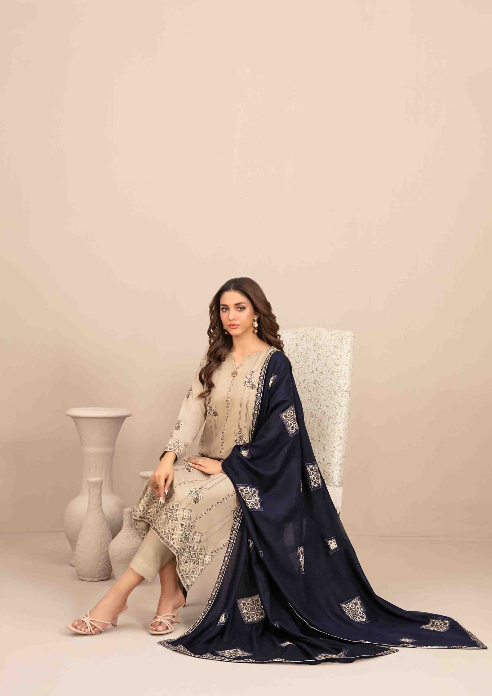 INAYA - Semi Stitched Embroidered