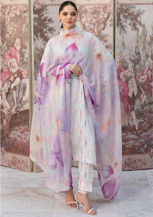 NAQSH-E-NAAZ - Unstitched 3-Piece Digital Bana Dora Lawn