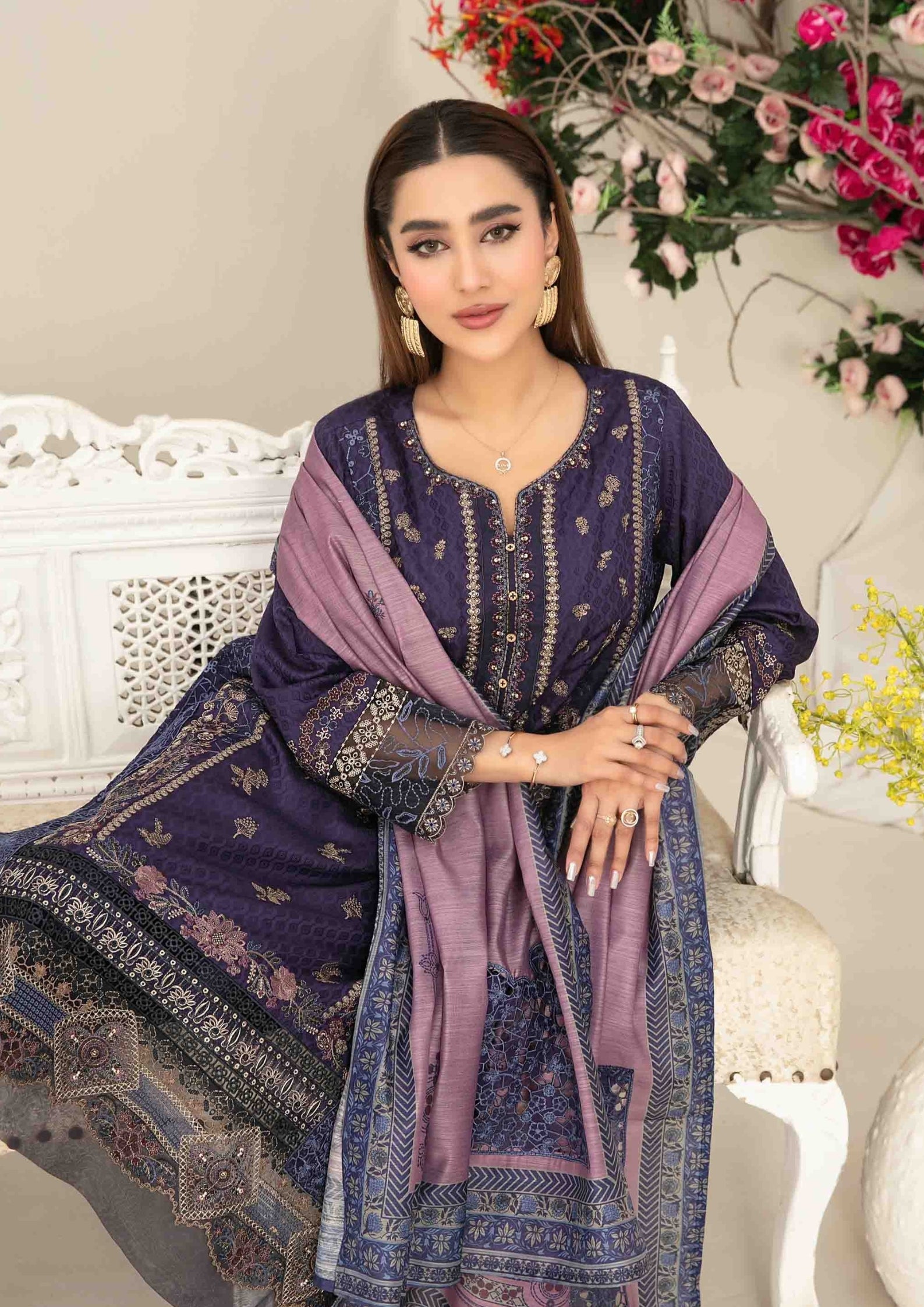 ZAFRAH - Semi Stitched Embroidered Viscose