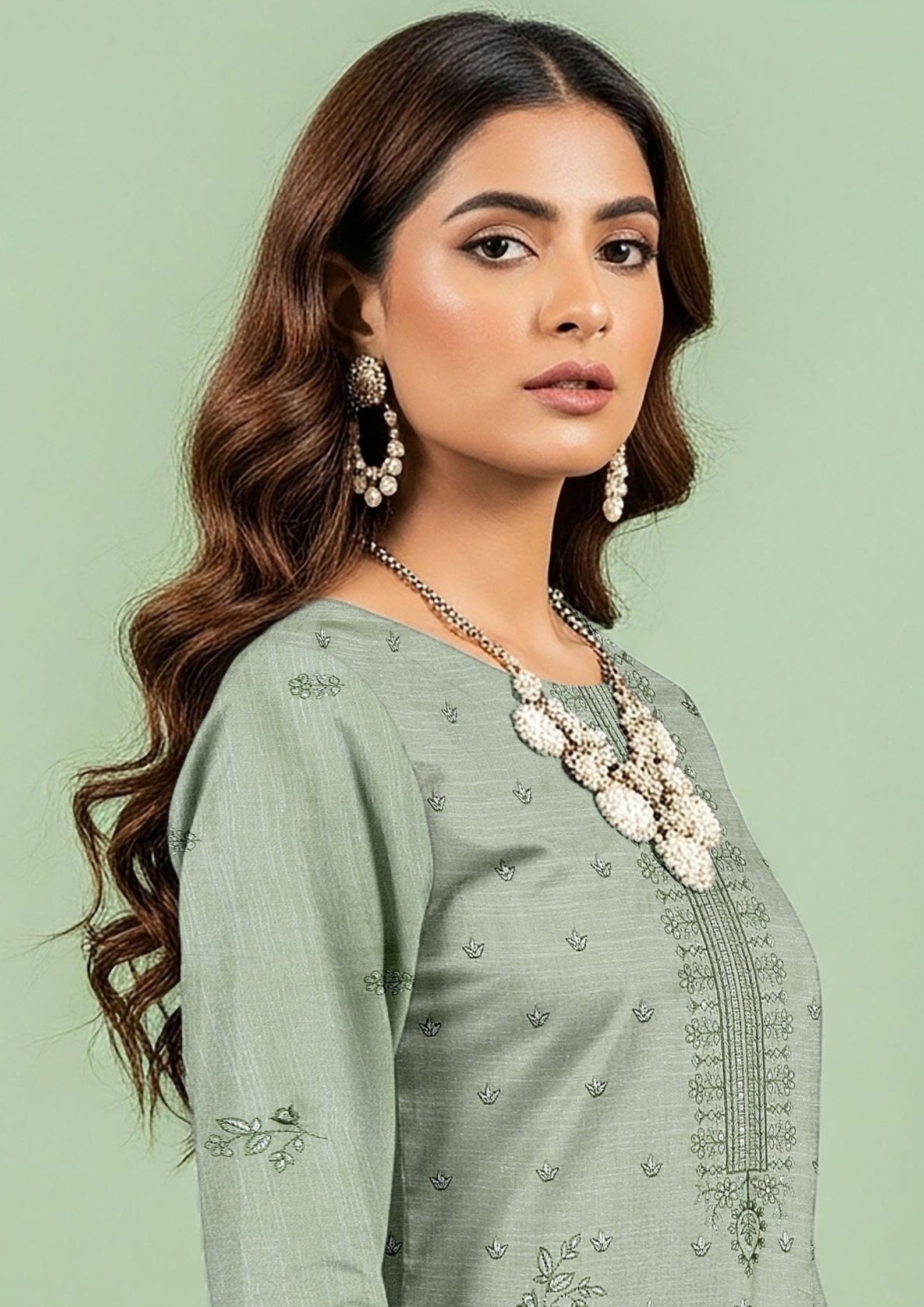 JAL PARI - Unstitched 3-PCS Embroidered