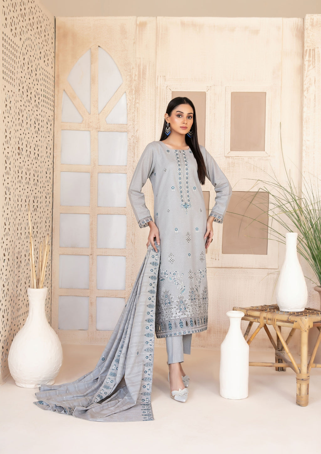 AYZEL - Unstitched Embroidered Karrandi