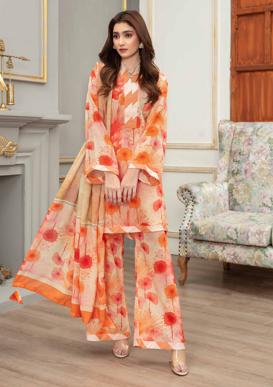 AROOHI - Unstitched 3-Piece Printed Lawn