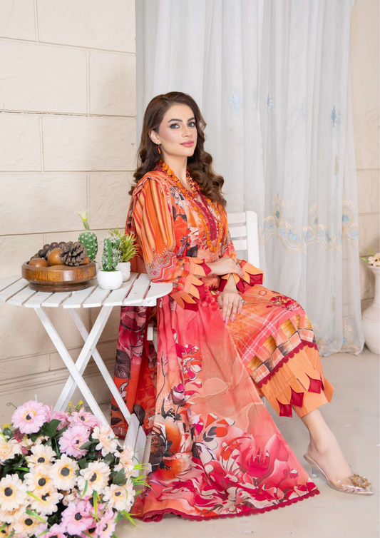 KAJAL - Unstitched 3-Piece Digital Lawn