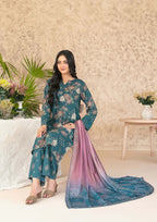 ANCHAL - Unstitched Embroidered Digital Printed Staple
