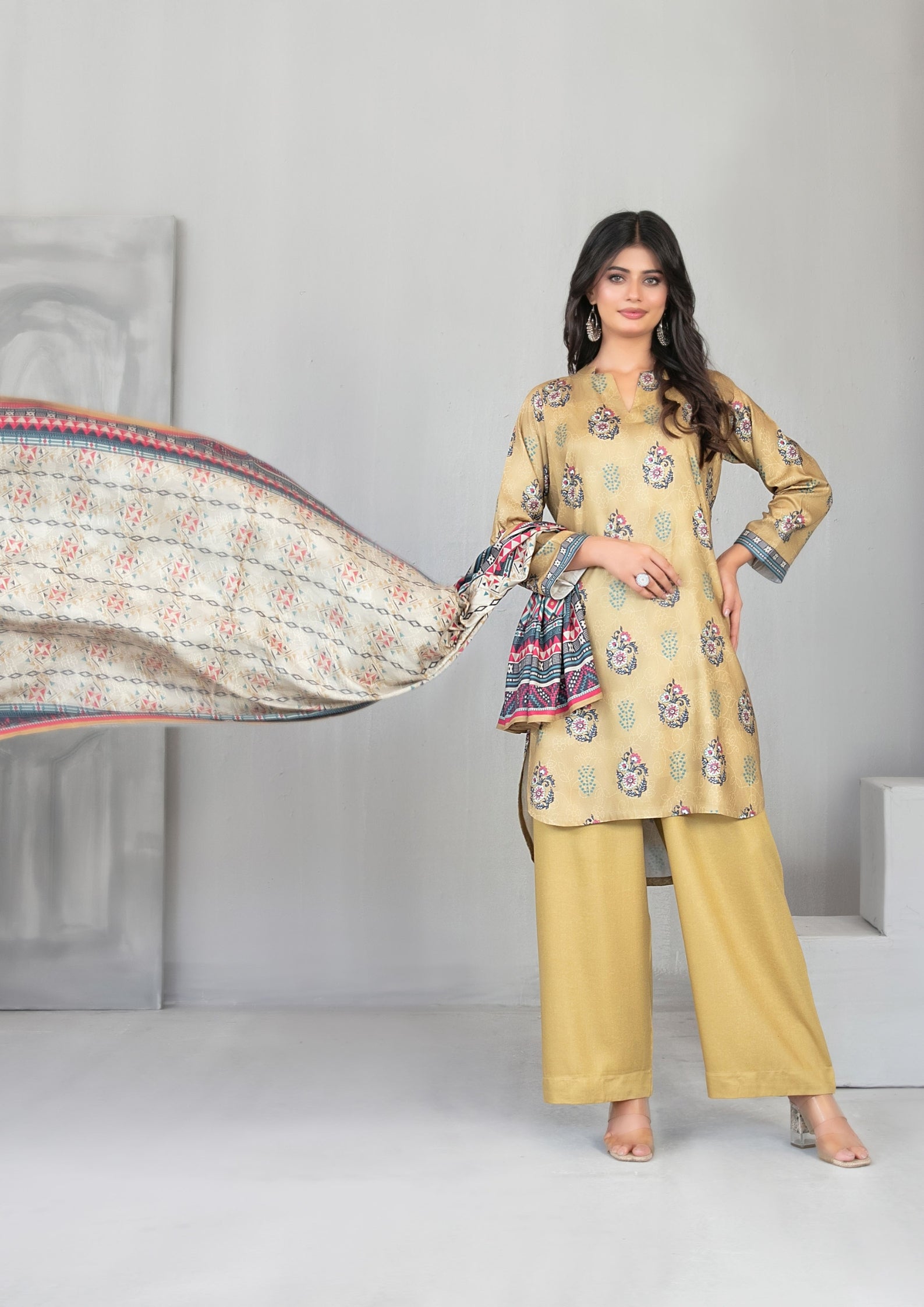 AFSANA - Unstitched Digital Printed Twill