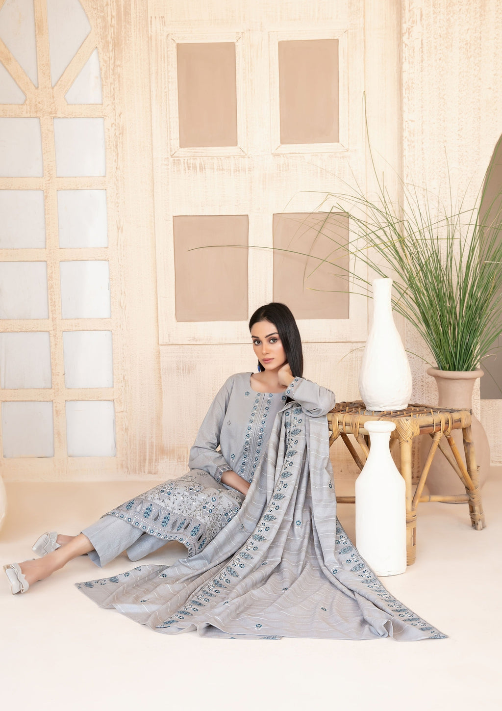 AYZEL - Unstitched Embroidered Karrandi