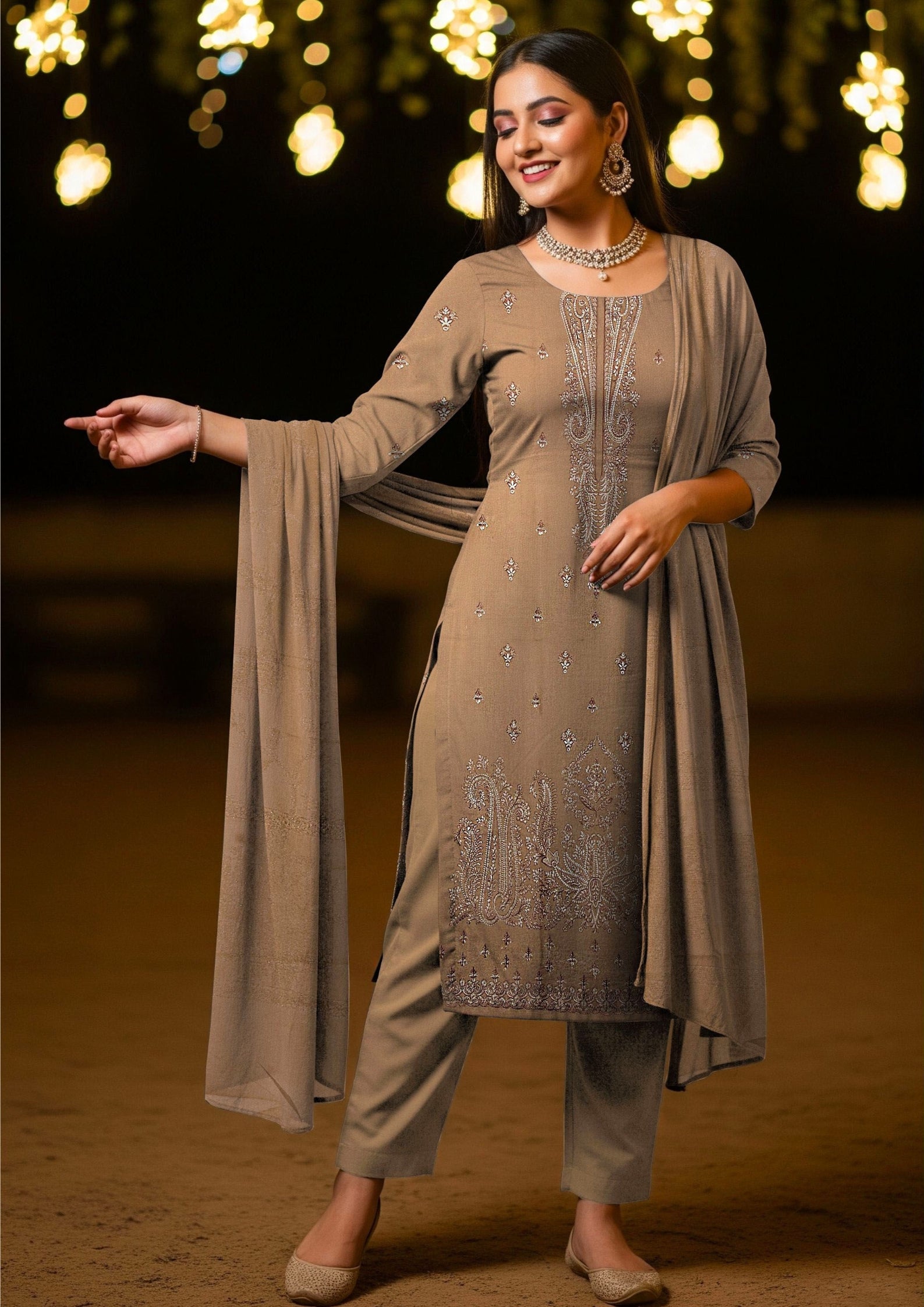 TABASSUM - Embroidered Dhanak