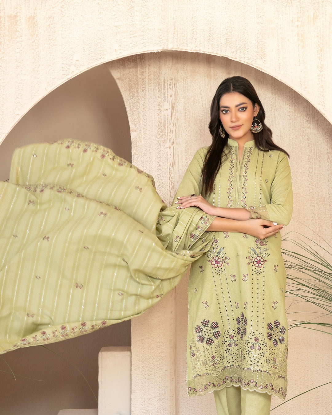 AYZEL - Unstitched Embroidered Karrandi