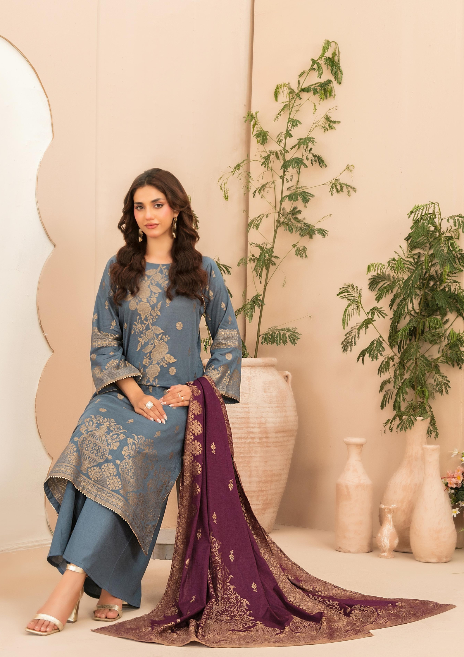 LAWN TALE - Unstitched 3-Piece Broshia Banarsi Lawn