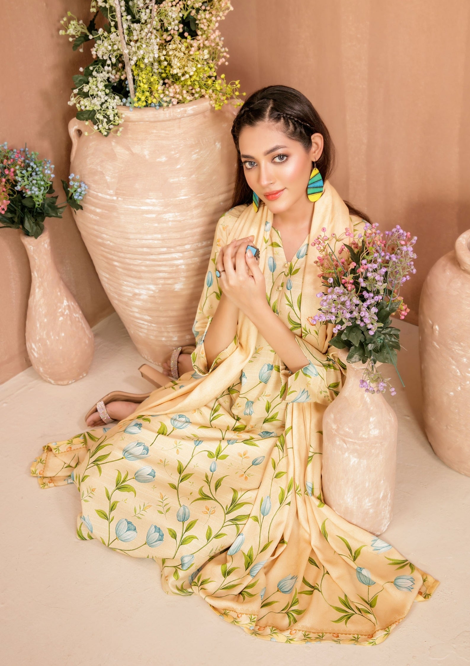 AFSANA - Unstitched Digital Printed