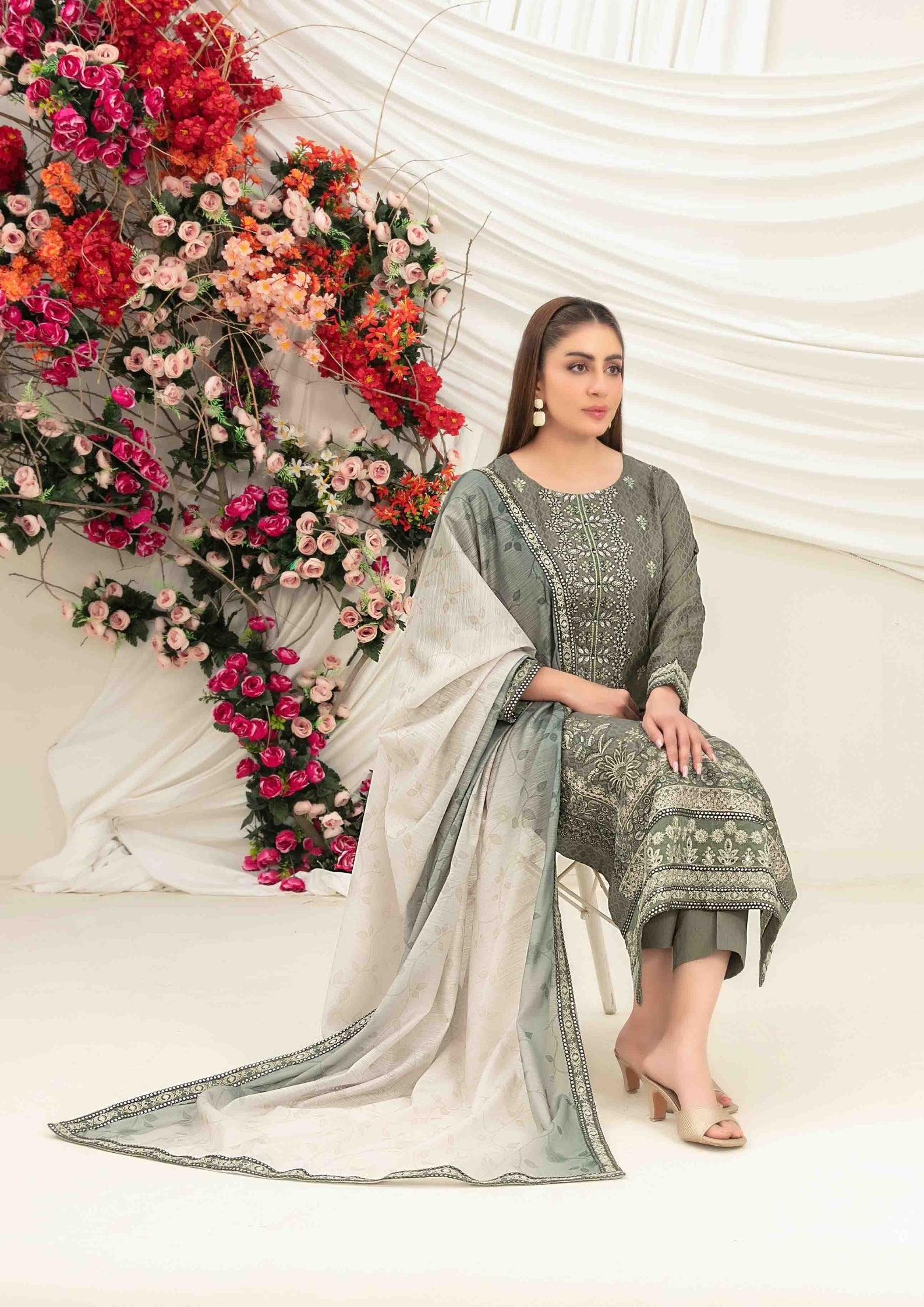 ZAFRAH - Semi Stitched Embroidered Viscose
