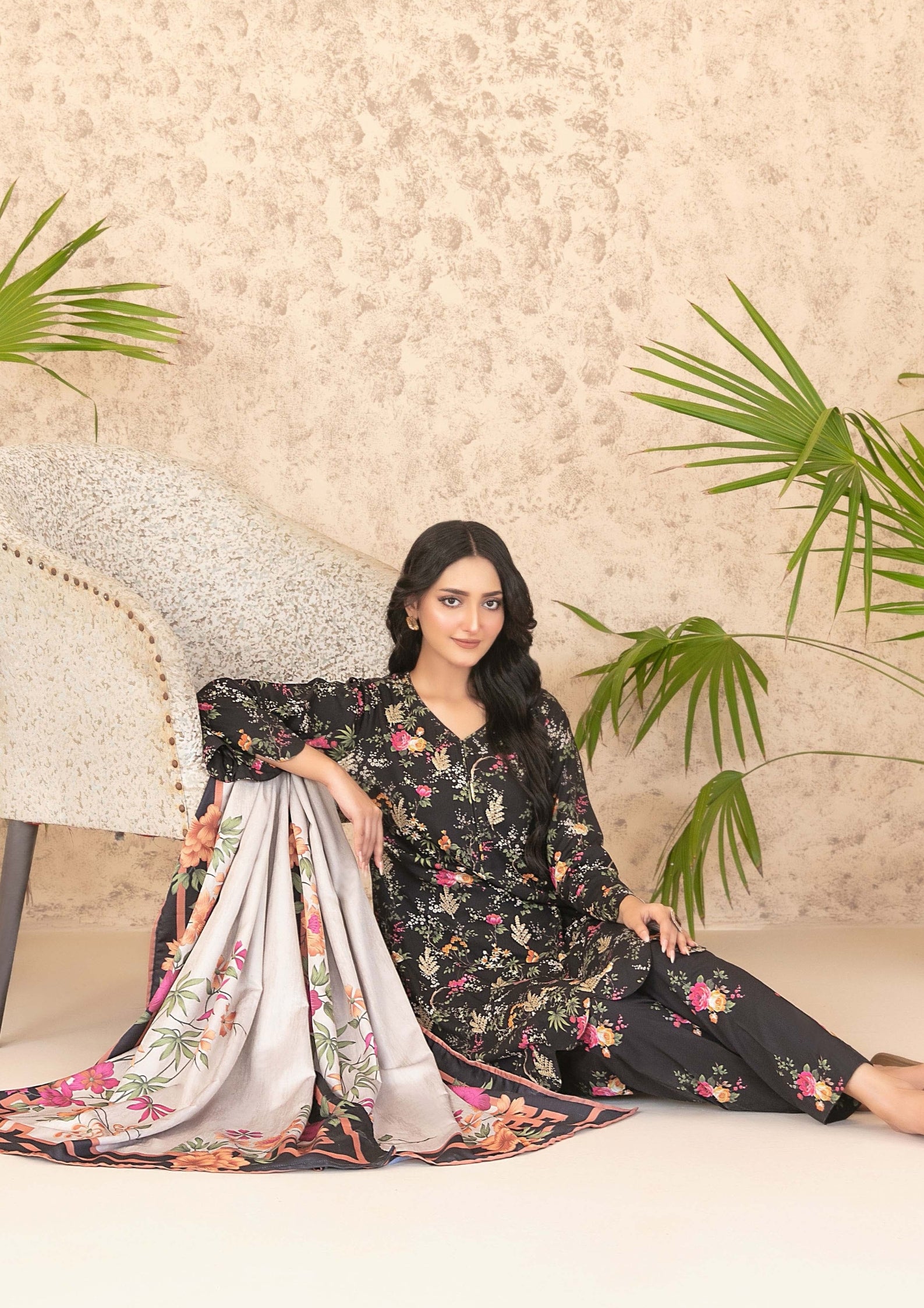 ANCHAL - Unstitched Embroidered Digital Printed Staple