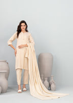 ANEZA - Unstitched Fancy Leather Peach
