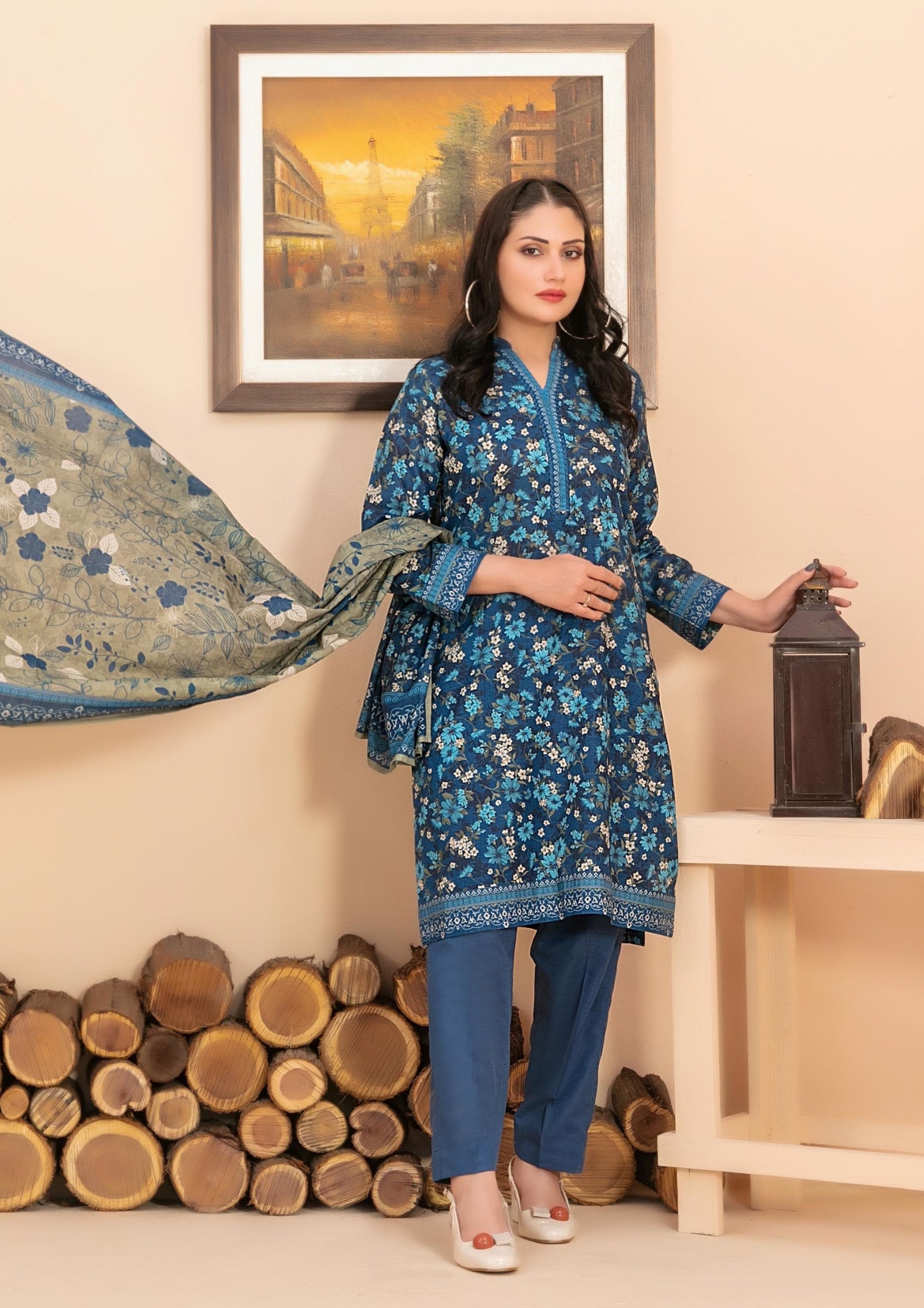 ZARQA - 3-PCS Unstitched Khaddar
