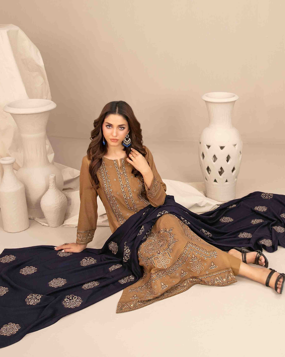 INAYA - Semi Stitched Embroidered