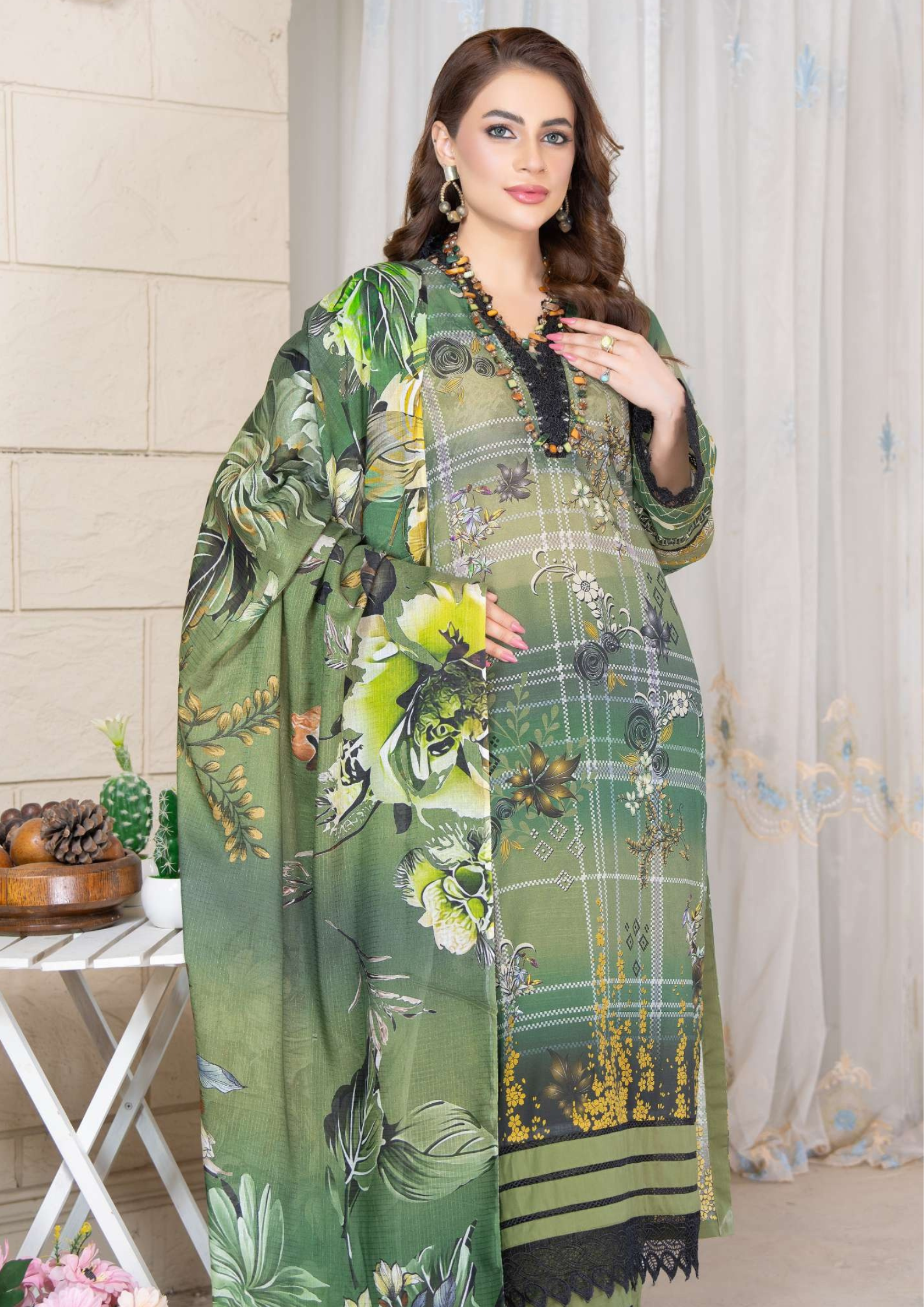 KAJAL - Unstitched 3-Piece Digital Lawn