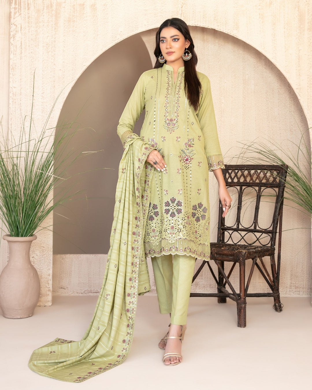 AYZEL - Unstitched Embroidered Karrandi