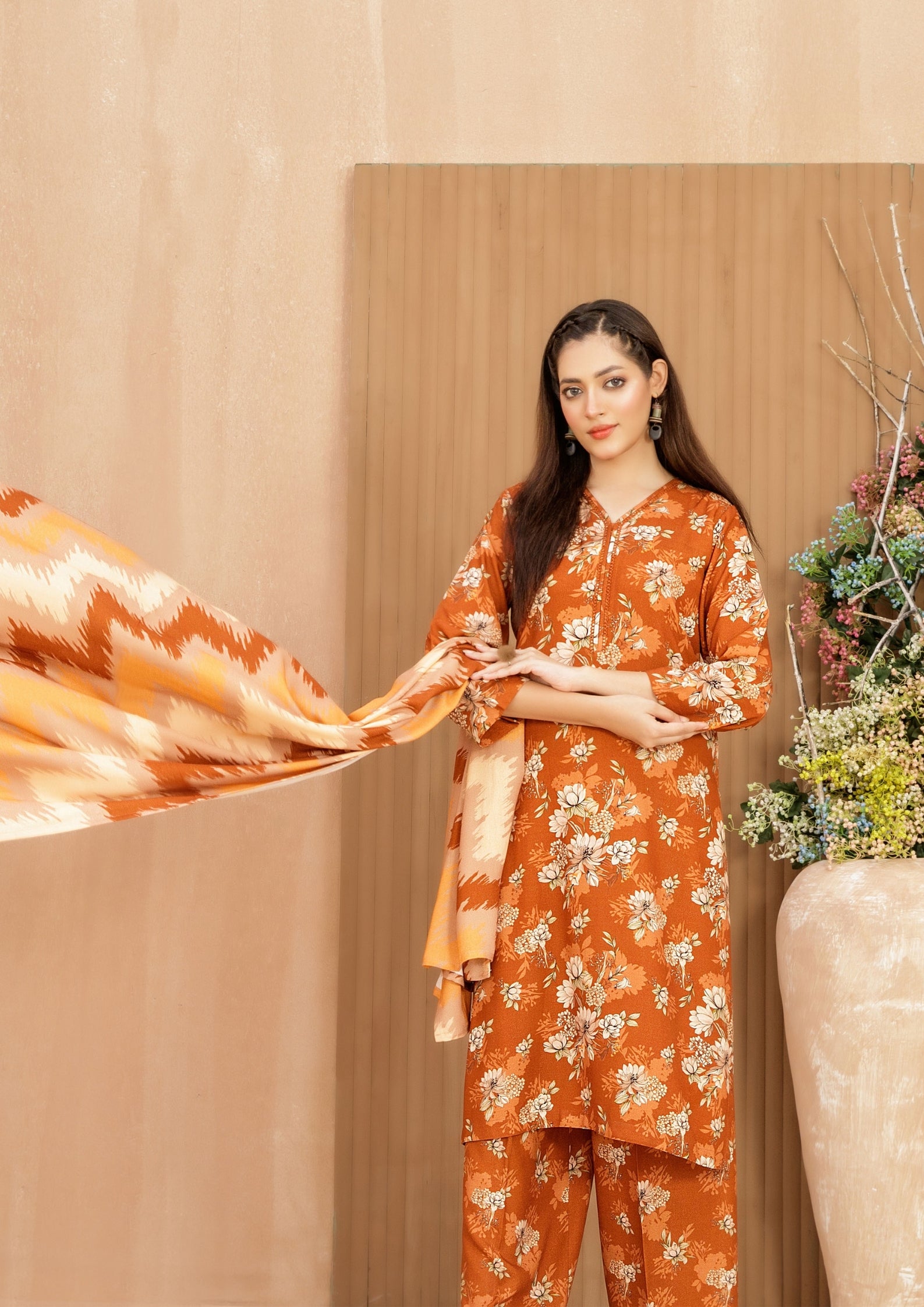 AFSANA - Unstitched Digital Printed