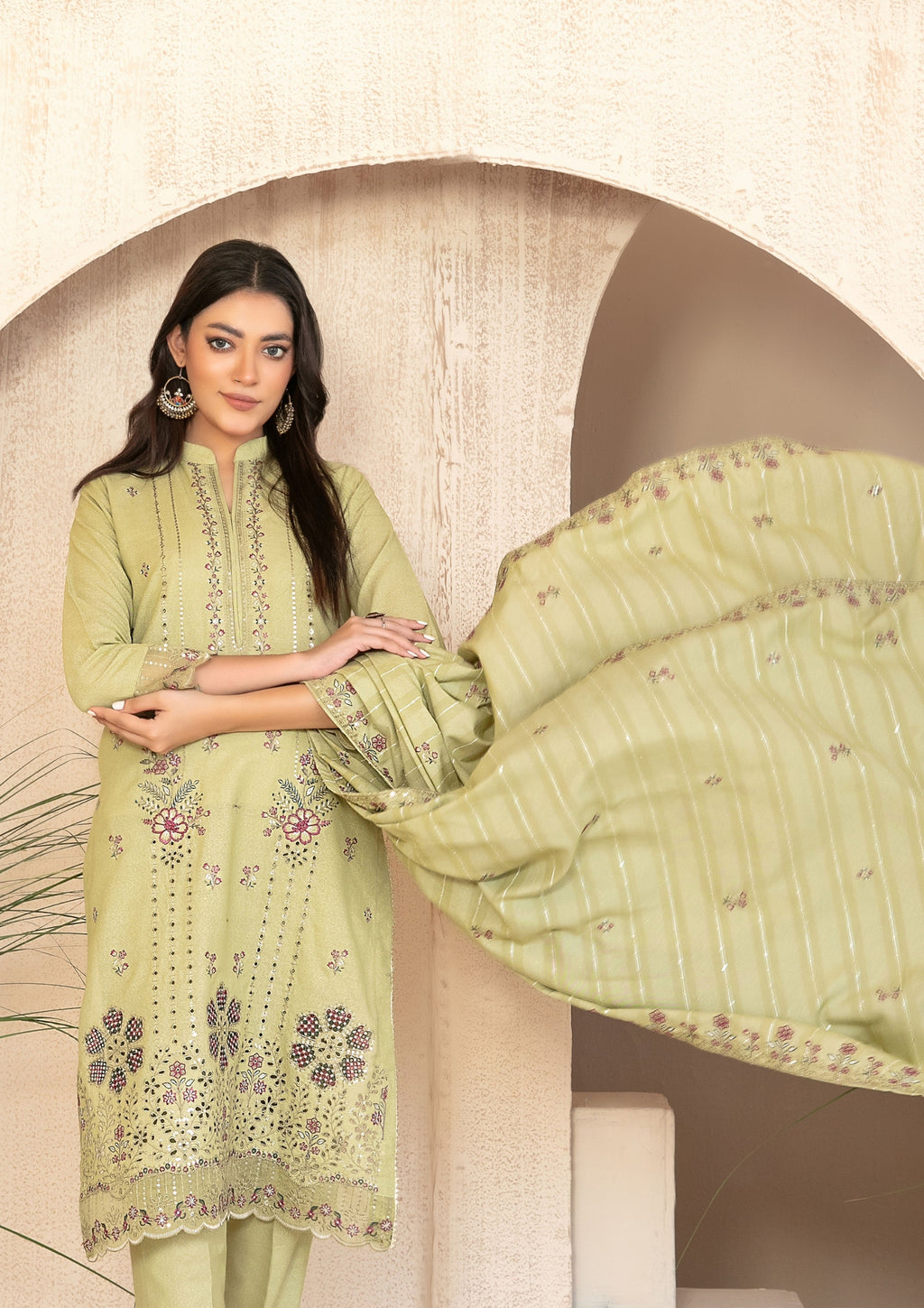 AYZEL - Unstitched Embroidered Karrandi