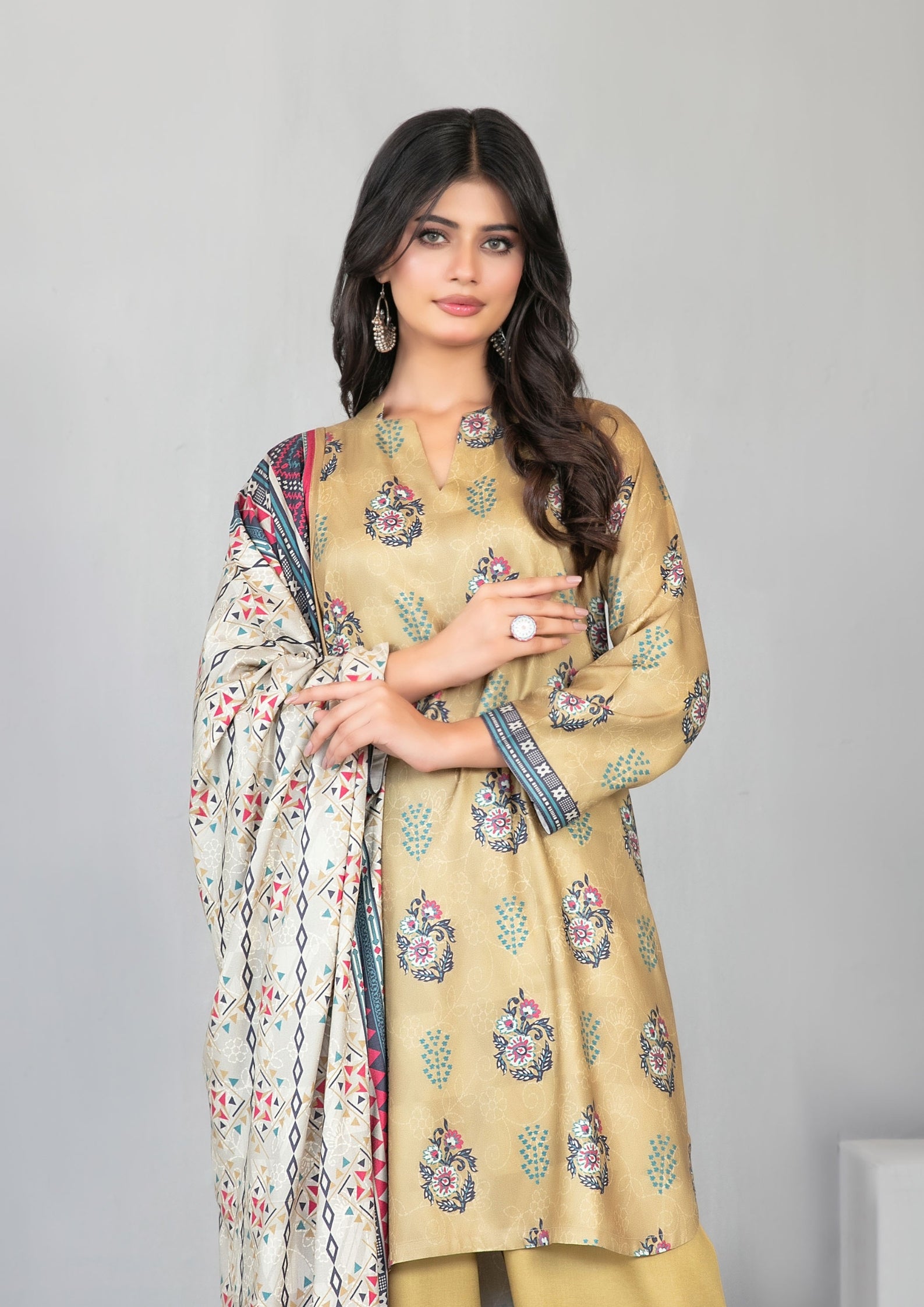 AFSANA - Unstitched Digital Printed Twill