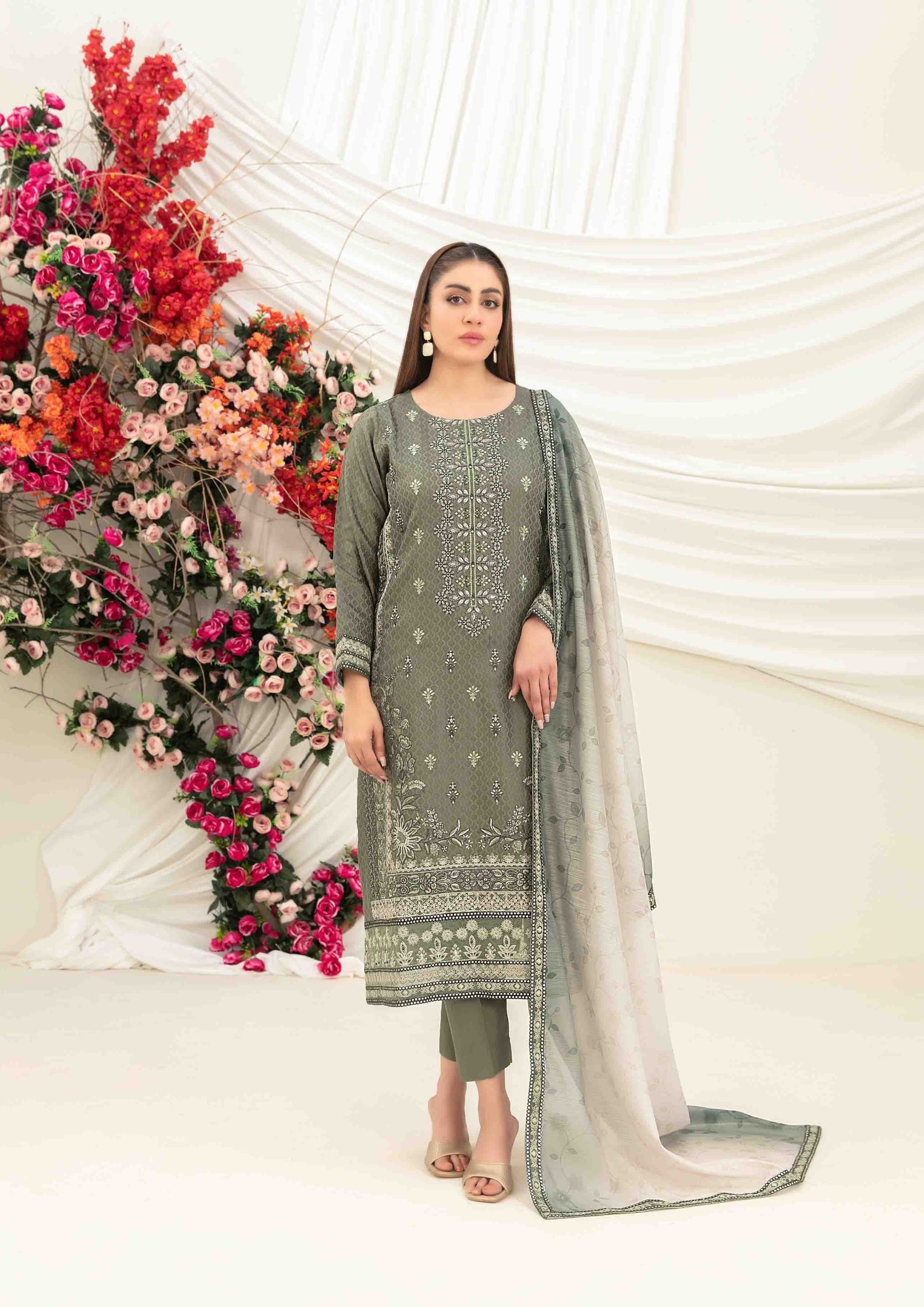 ZAFRAH - Semi Stitched Embroidered Viscose