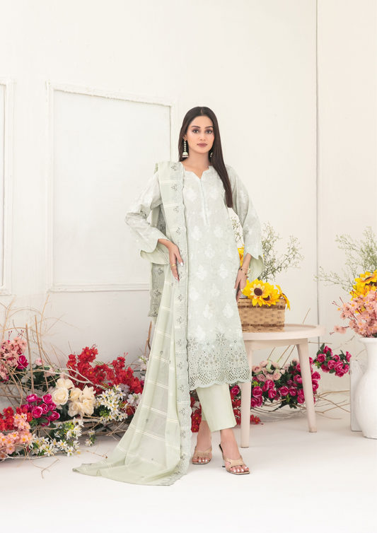 SOGHAT - Unstitched 3-Piece Embroidered Lawn
