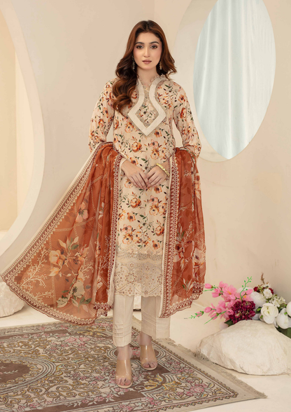 AQAS - Unstitched 3-Piece Digital Printed