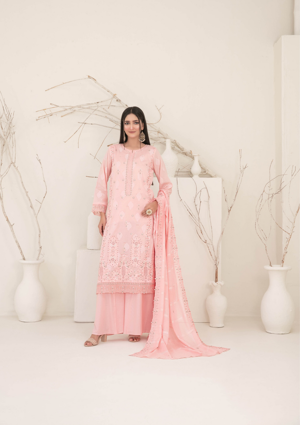 ZEENAT - Unstitched 3-Piece Broshia Banarsi
