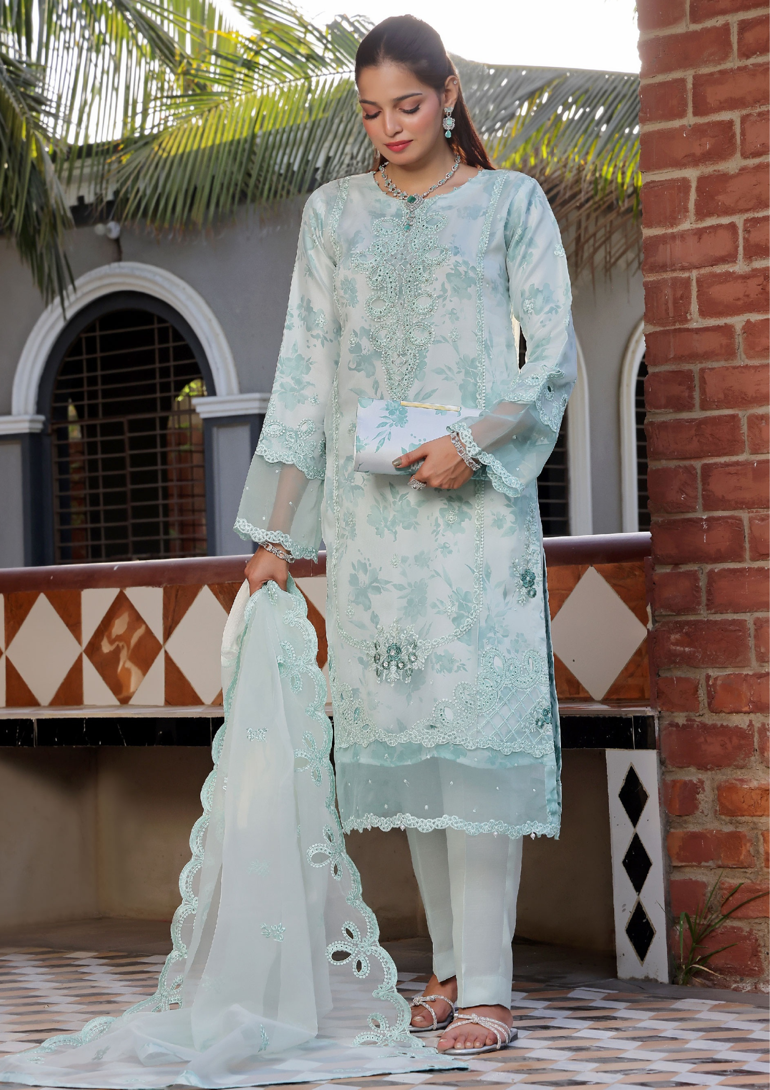 HAYA - Semi Stitched 3 - Piece Organza