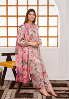 SHAFAQ - Unstitched 3-PCS Bana Dora Linen