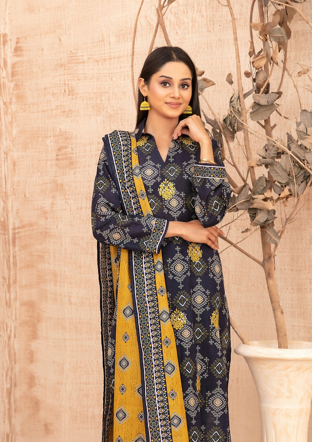 ZIMAL - Unstitched Embroidered Khaddar