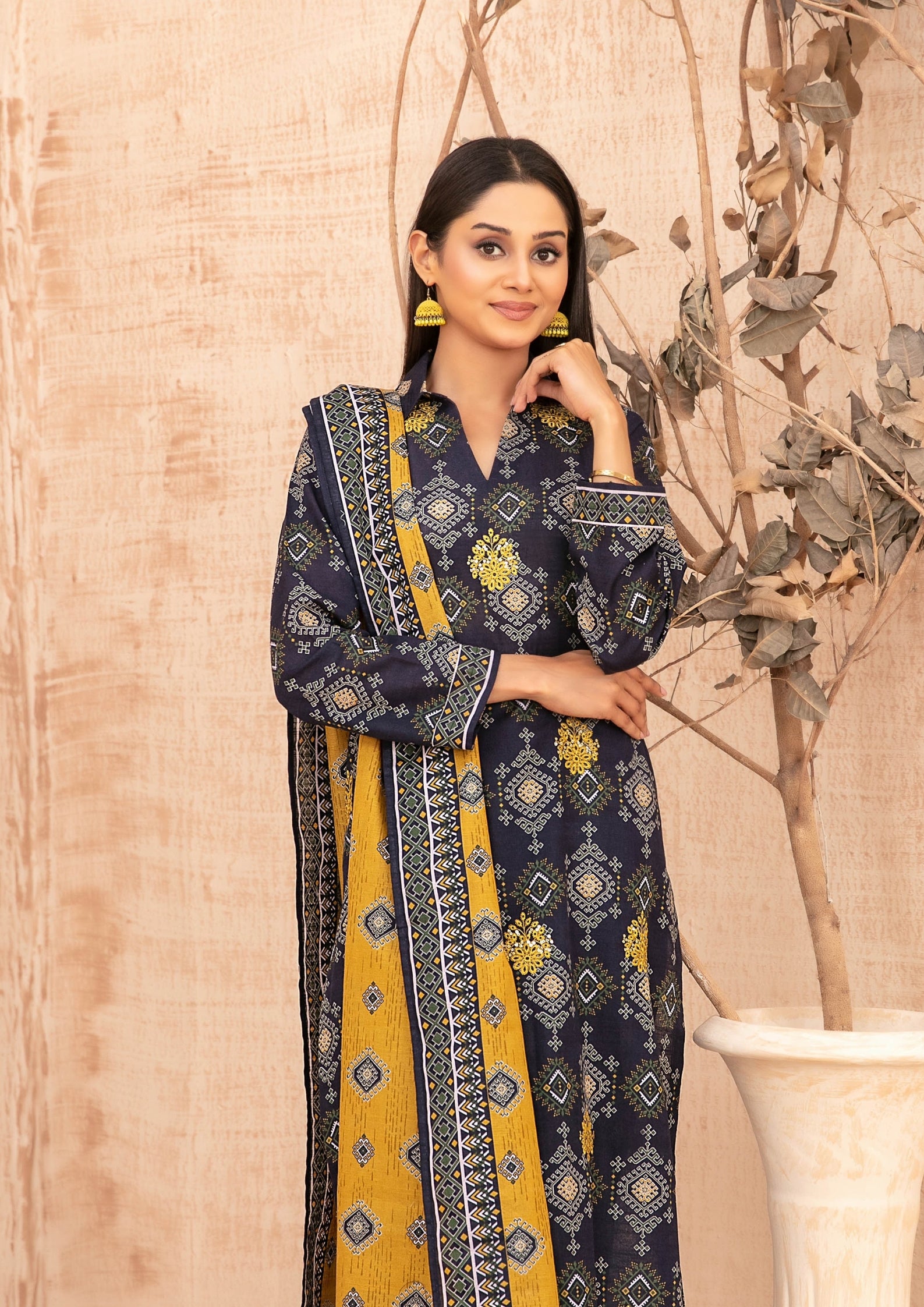 ZIMAL - Unstitched Embroidered Khaddar