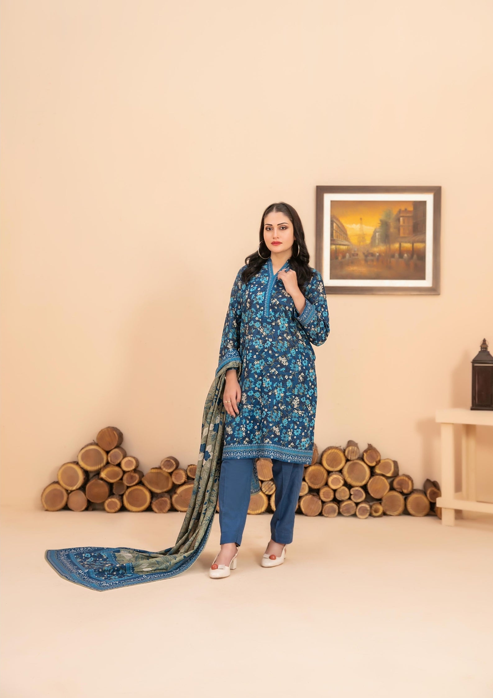 ZARQA - 3-PCS Unstitched Khaddar