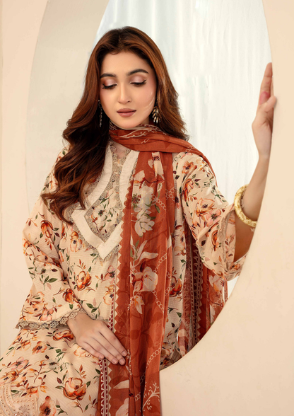 AQAS - Unstitched 3-Piece Digital Printed