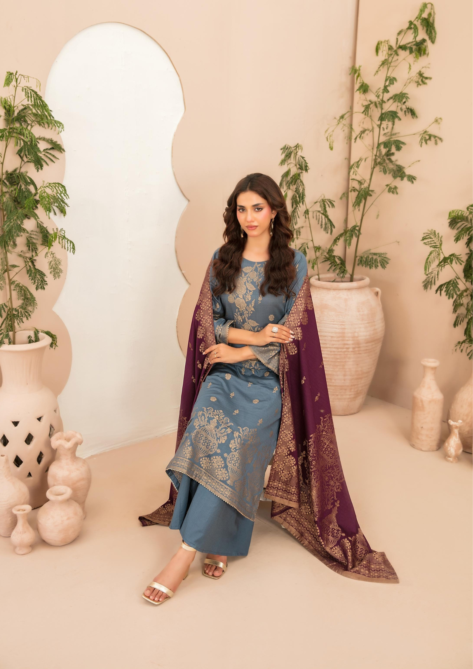 LAWN TALE - Unstitched 3-Piece Broshia Banarsi Lawn