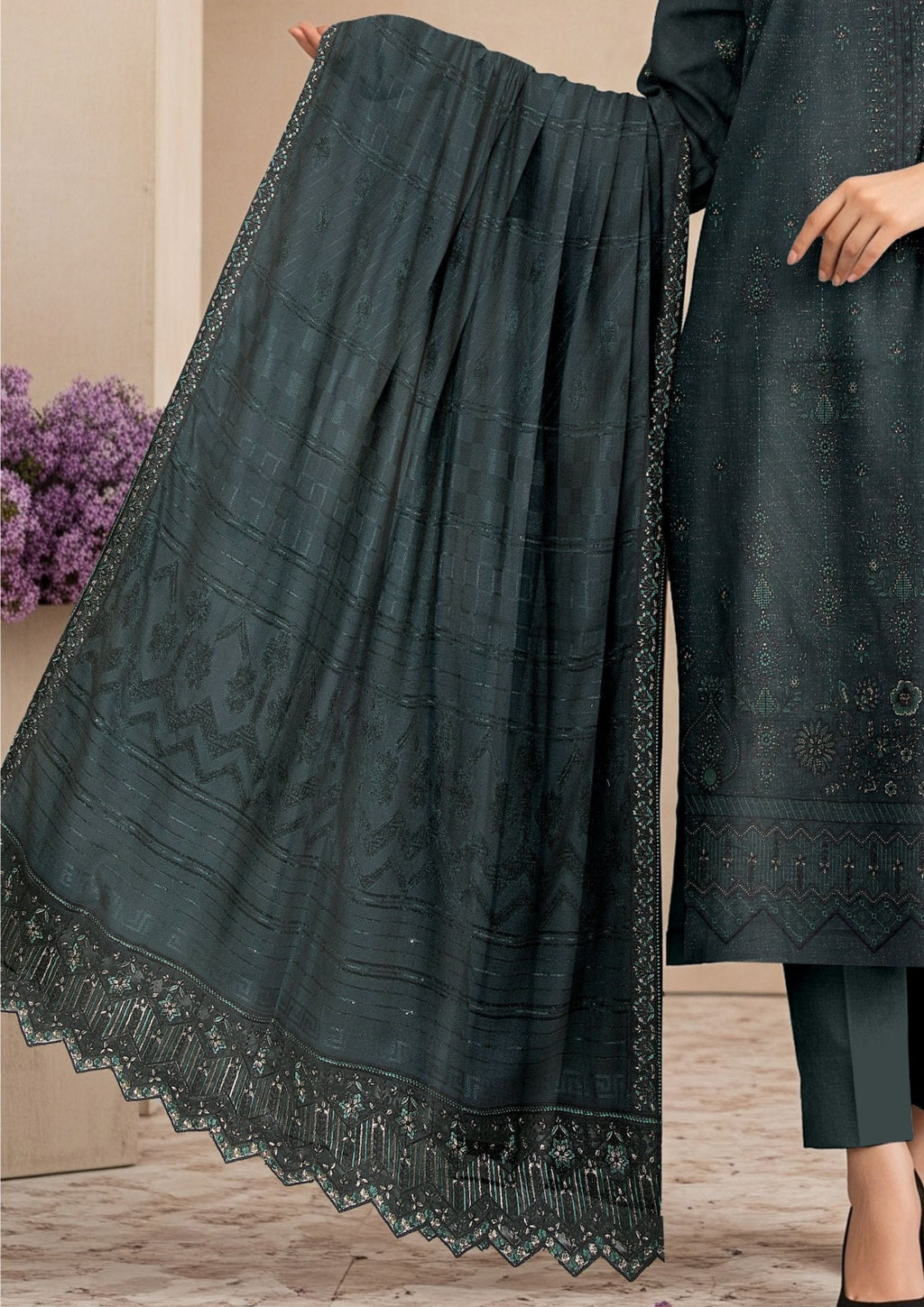 ZAHRA NOOR - Unstitched Chamki Dhanak