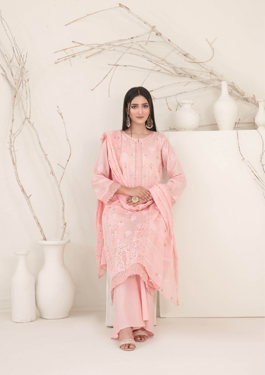 ZEENAT - Unstitched 3-Piece Broshia Banarsi