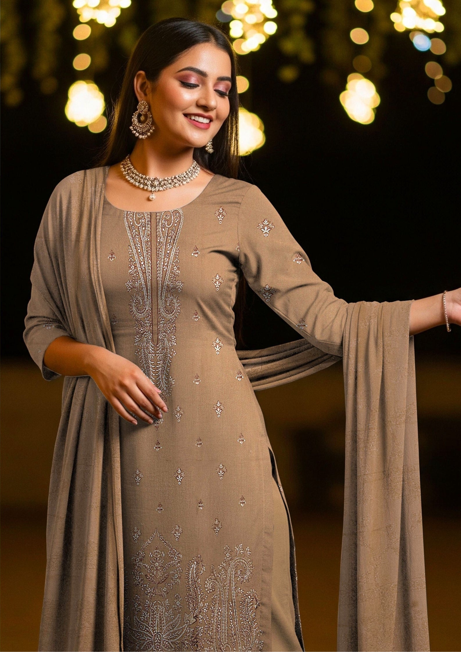TABASSUM - Embroidered Dhanak
