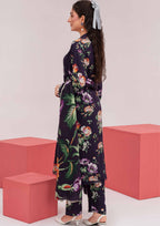 Meena - Unstitched 3-Piece Digital Linen