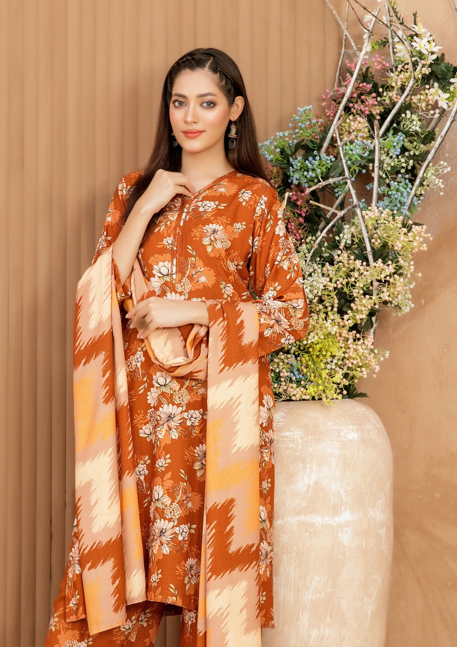AFSANA - Unstitched Digital Printed