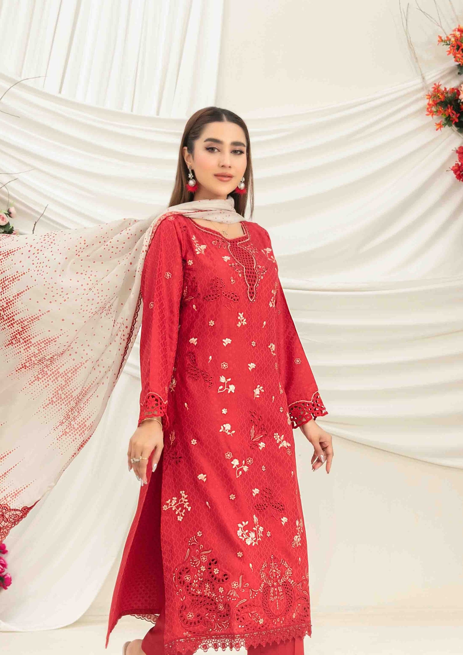 ZAFRAH - Semi Stitched Embroidered Viscose