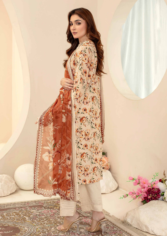 AQAS - Unstitched 3-Piece Digital Printed