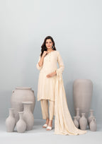 ANEZA - Unstitched Fancy Leather Peach