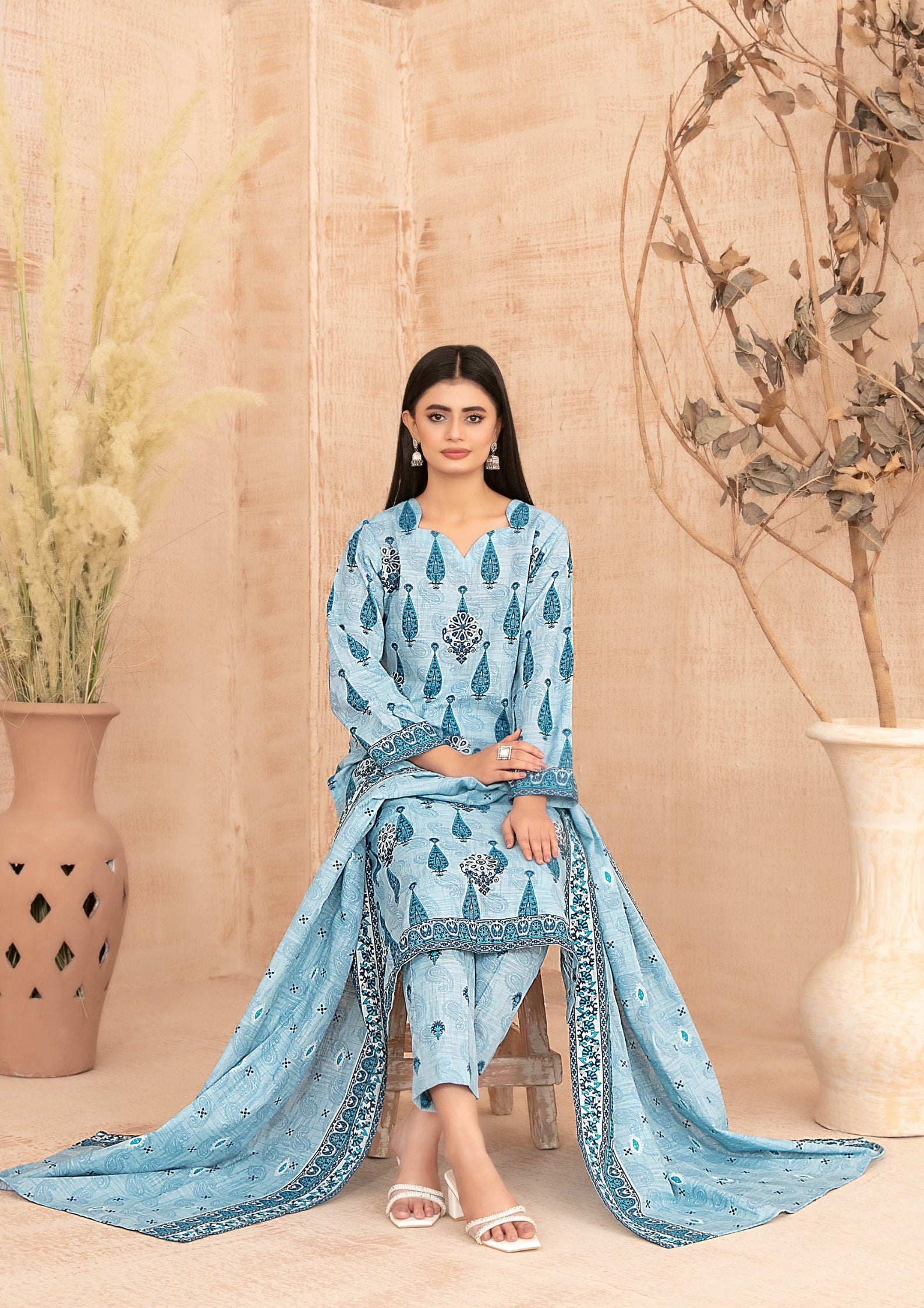 ZIMAL - Unstitched Embroidered Khaddar