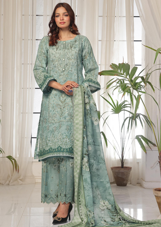 CHANDNI RAAT - Unstitched 3-Piece Bana Dora Digital Lawn