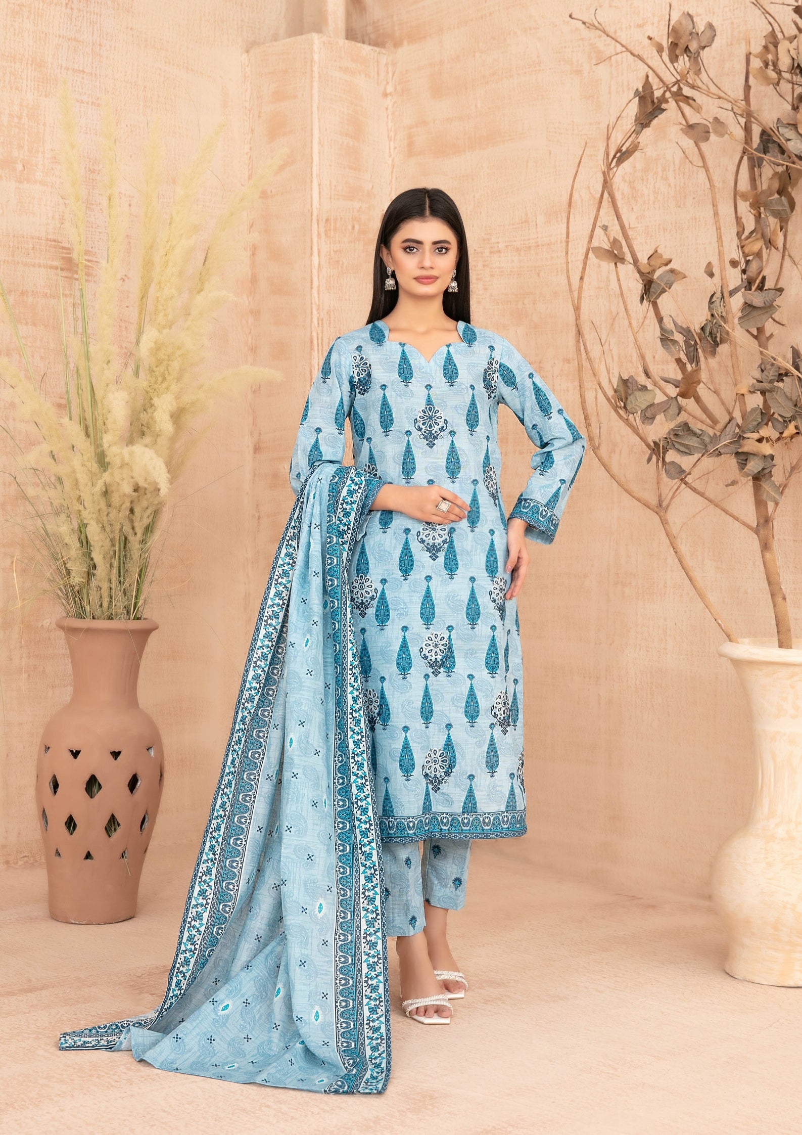 ZIMAL - Unstitched Embroidered Khaddar