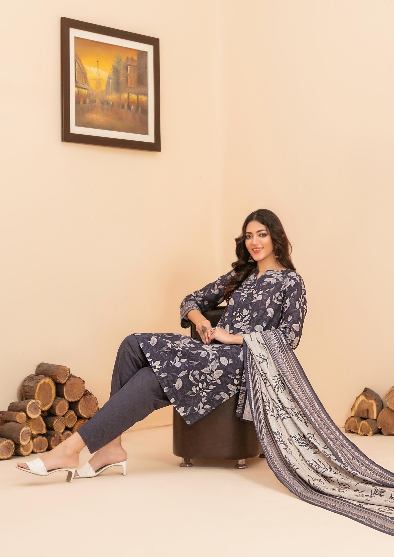 ZARQA - 3-PCS Unstitched Khaddar