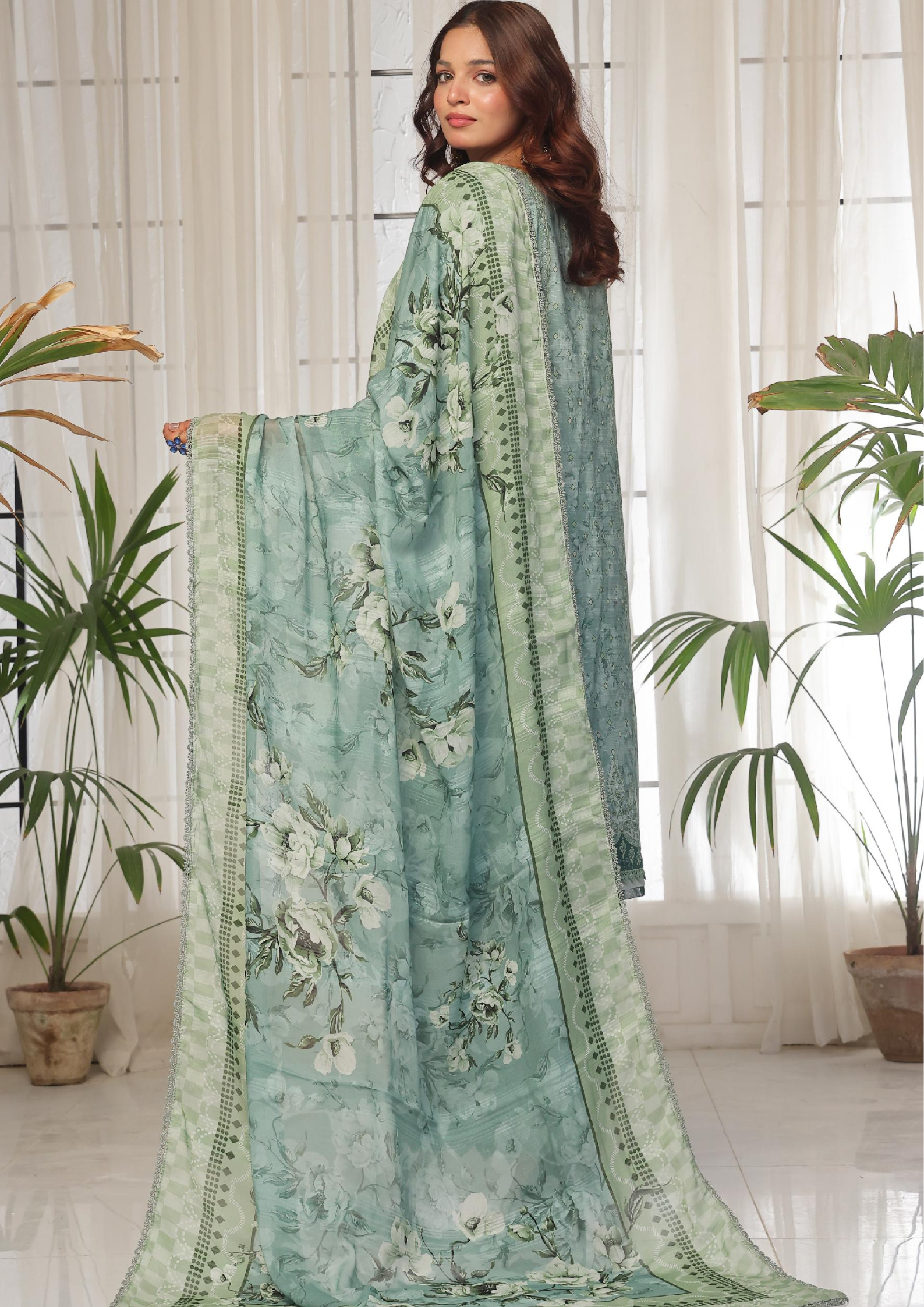 CHANDNI RAAT - Unstitched 3-Piece Bana Dora Digital Lawn