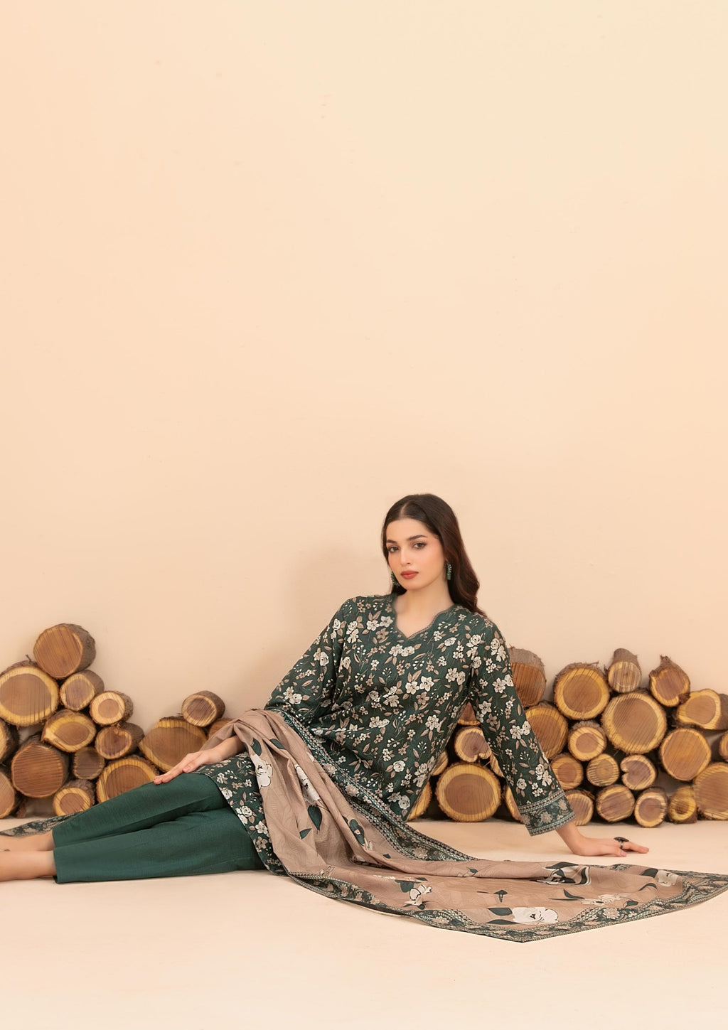 ZARQA - 3-PCS Unstitched Khaddar