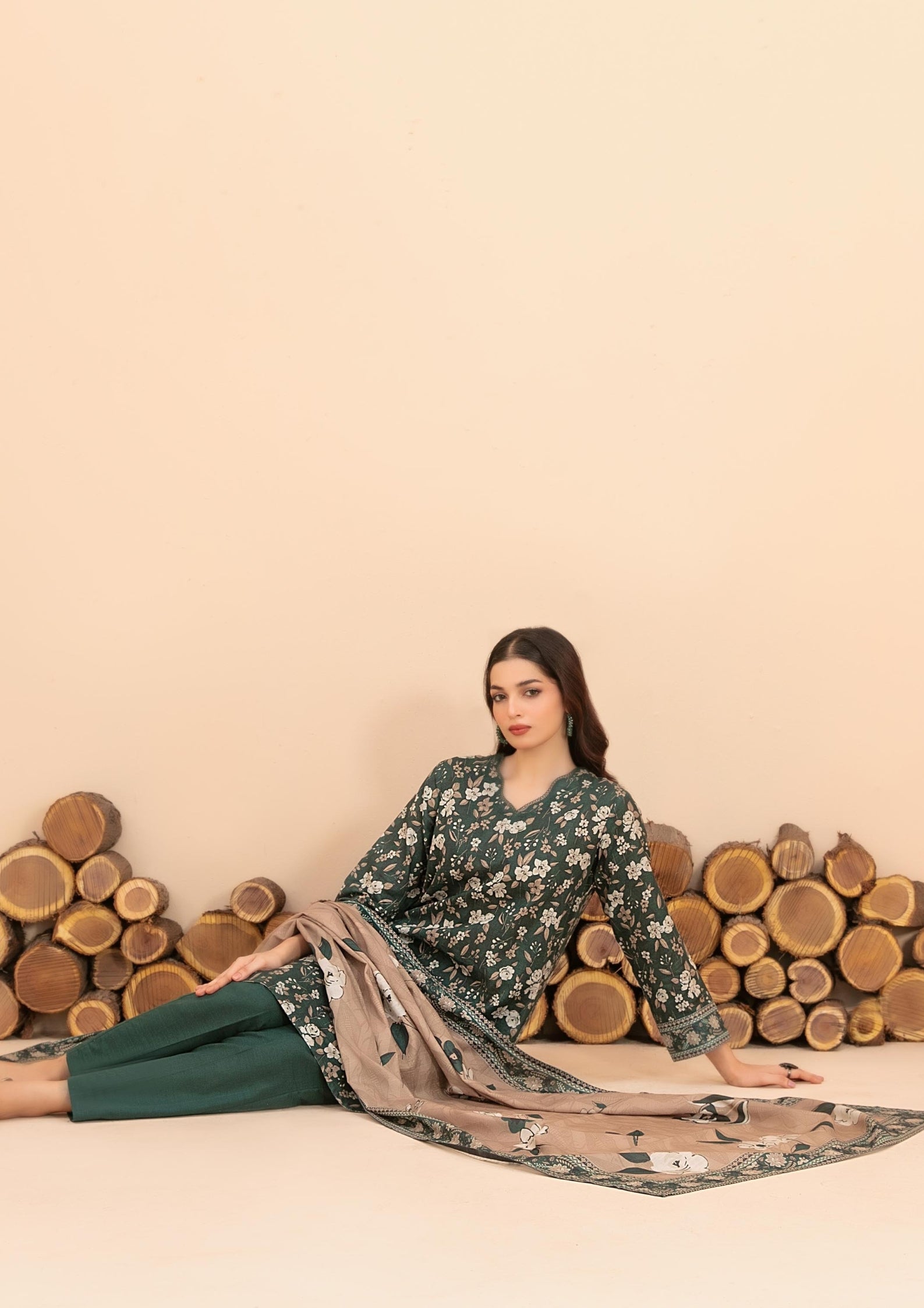 ZARQA - 3-PCS Unstitched Khaddar